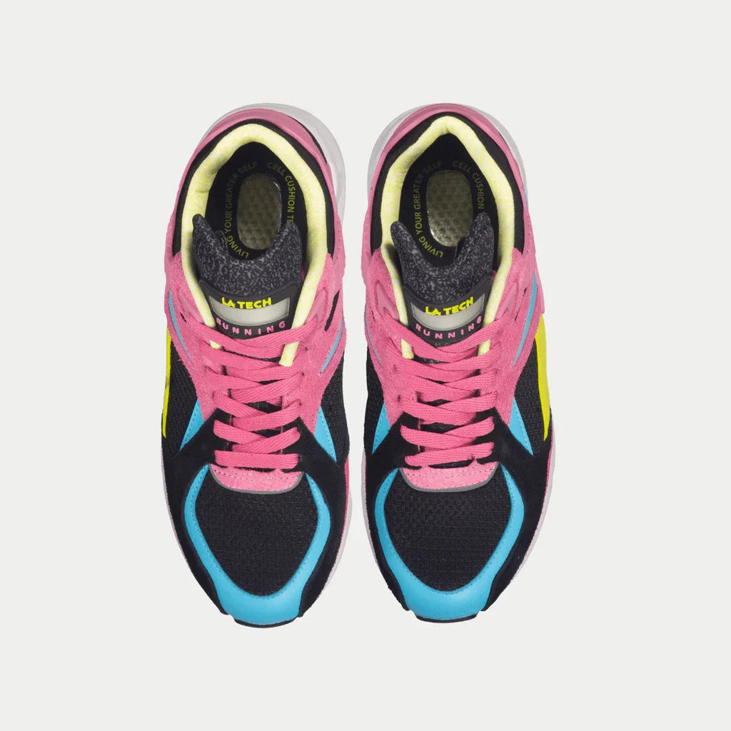 LA Gear Catapult Luminosas Bajas de Mujer | Negro x Rosa