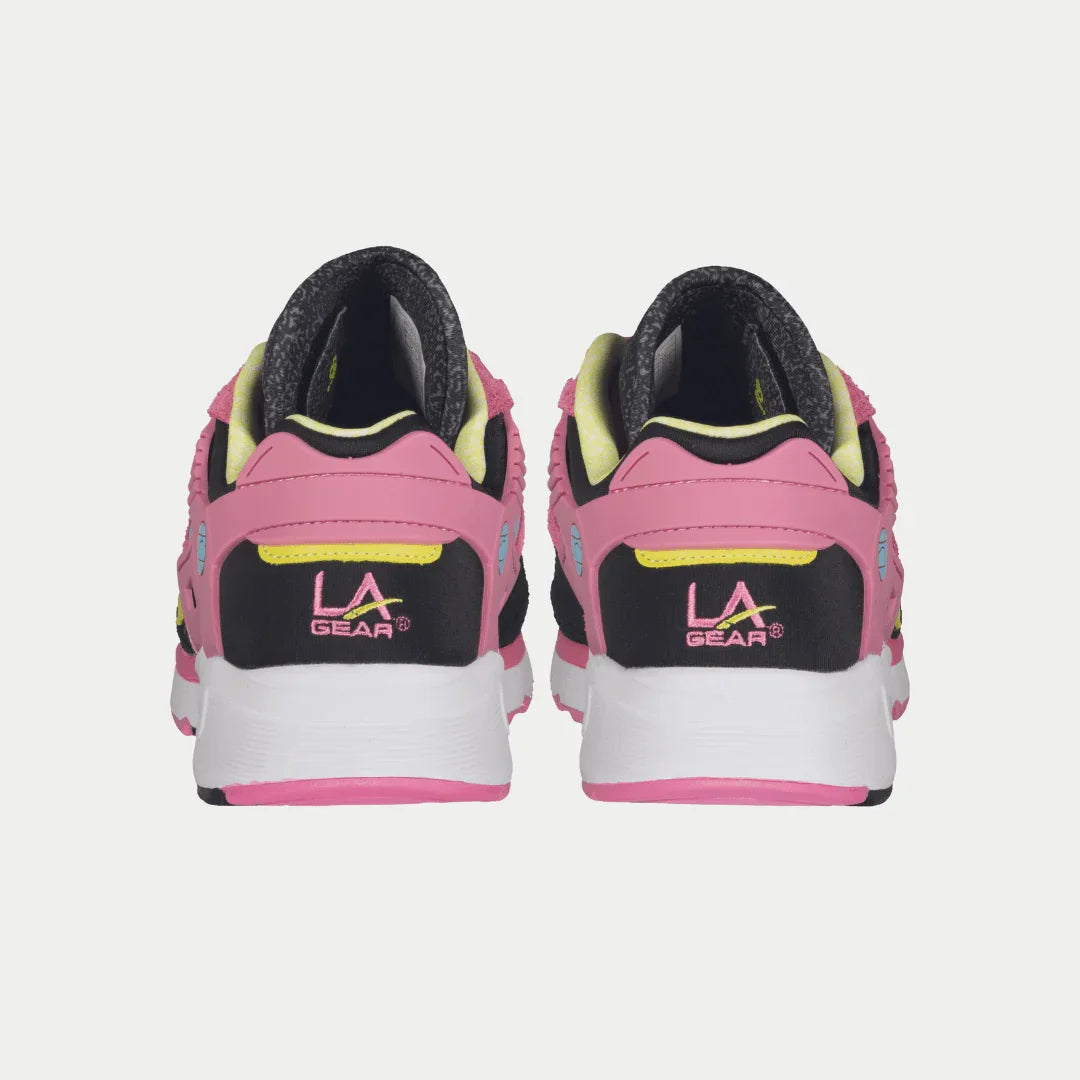 LA Gear Catapult Luminosas Bajas de Mujer | Negro x Rosa