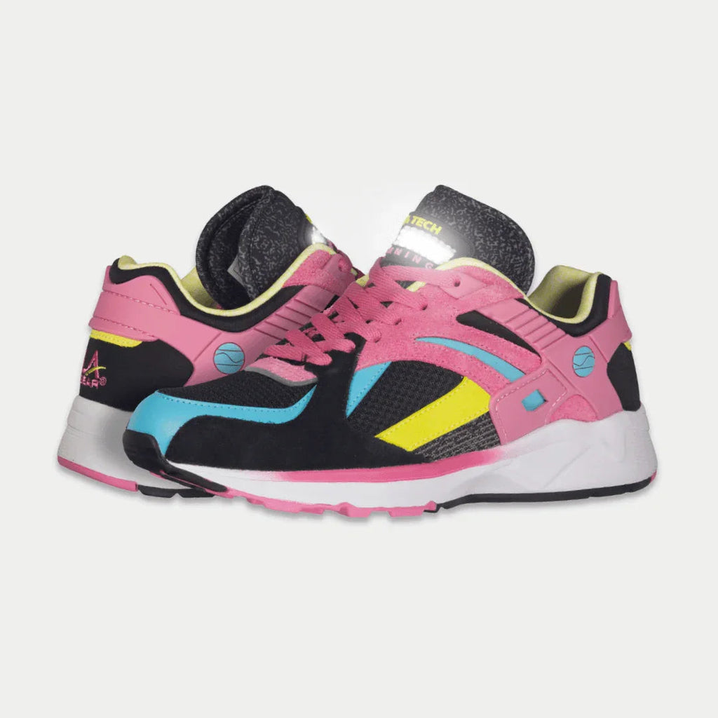 LA Gear Catapult Luminosas Bajas de Mujer | Negro x Rosa