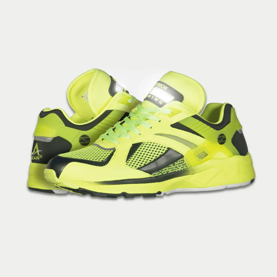LA Gear Zapatillas Bajas con Luz para Mujer x Glow | Amarillo Neón x Negro