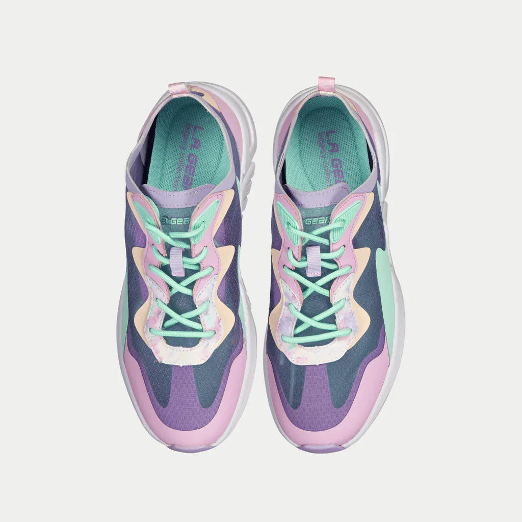 LA Gear Zapatillas Mid-City Lowtop para mujer | Lavanda x Rosa