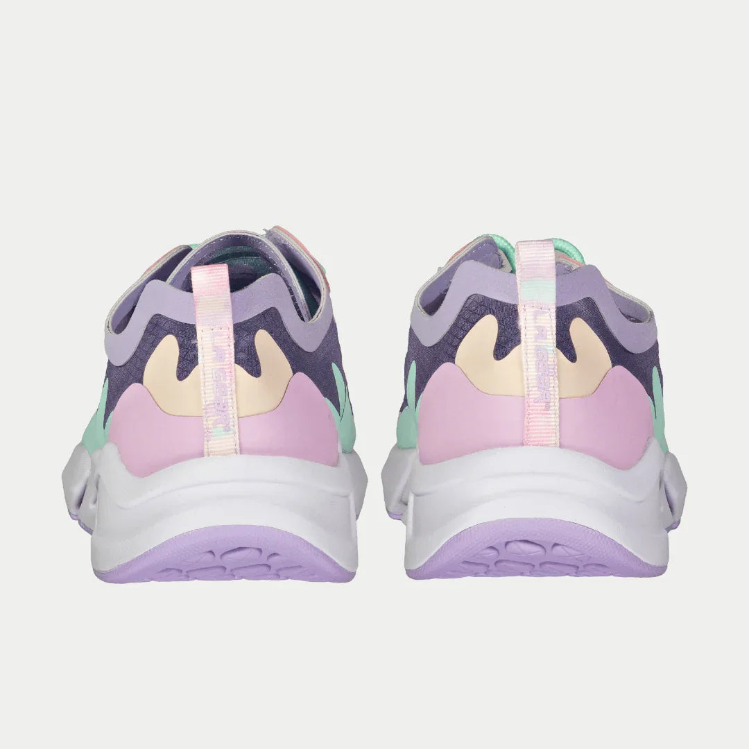 LA Gear Zapatillas Mid-City Lowtop para mujer | Lavanda x Rosa