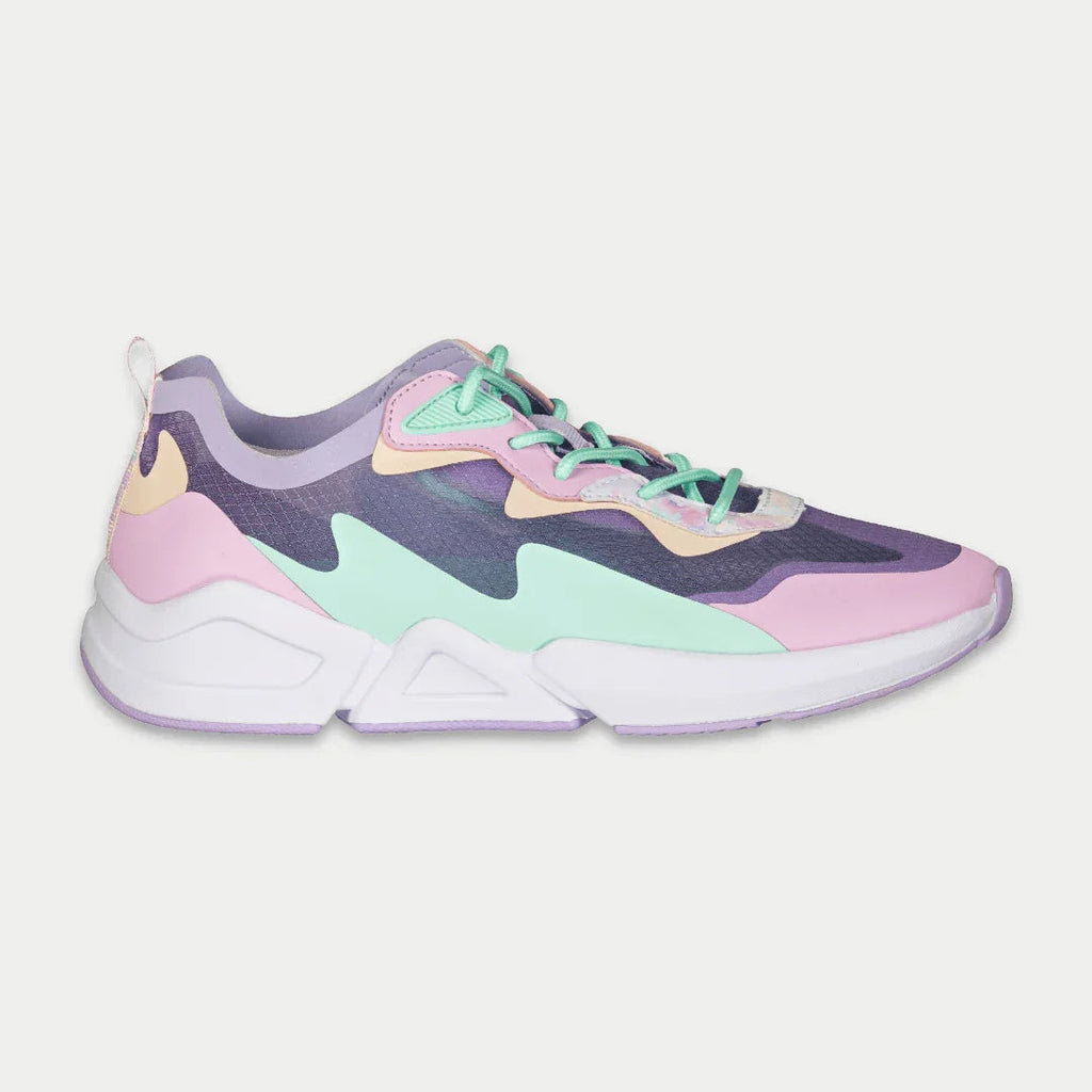 LA Gear Zapatillas Mid-City Lowtop para mujer | Lavanda x Rosa