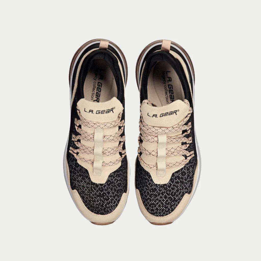 Zapatillas bajas LA Gear Runyon para mujer | Negro x Rosa