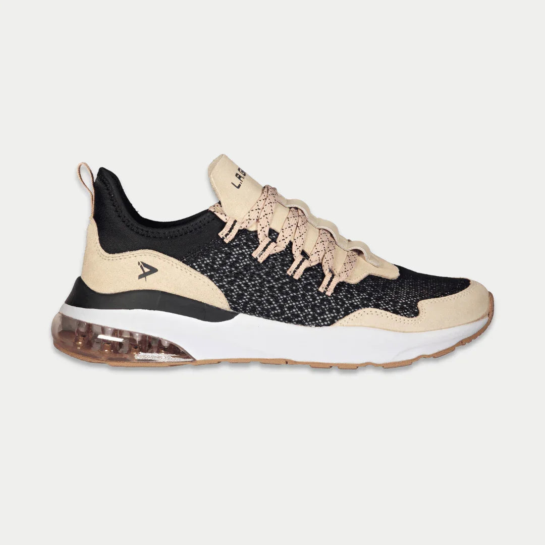 Zapatillas bajas LA Gear Runyon para mujer | Negro x Rosa
