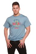 Camiseta gráfica de manga corta de viscosa de bambú/algodón orgánico MALIBU para hombre