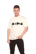Camiseta de manga corta de viscosa de bambú/algodón orgánico para hombre con estampado Mauna Kea
