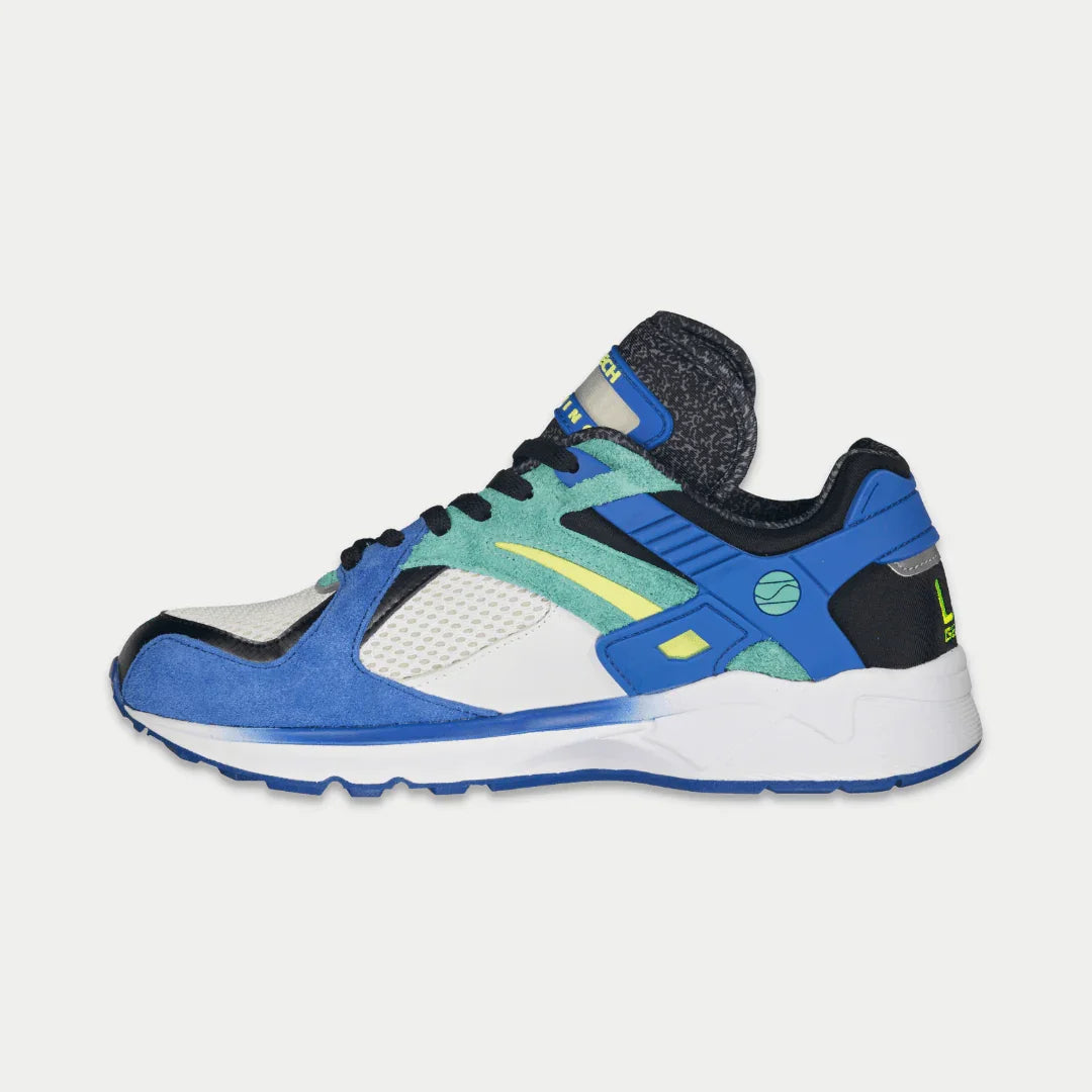 LA Gear Catapult Hombre Zapatillas Bajas con Luces | Azul x Verde