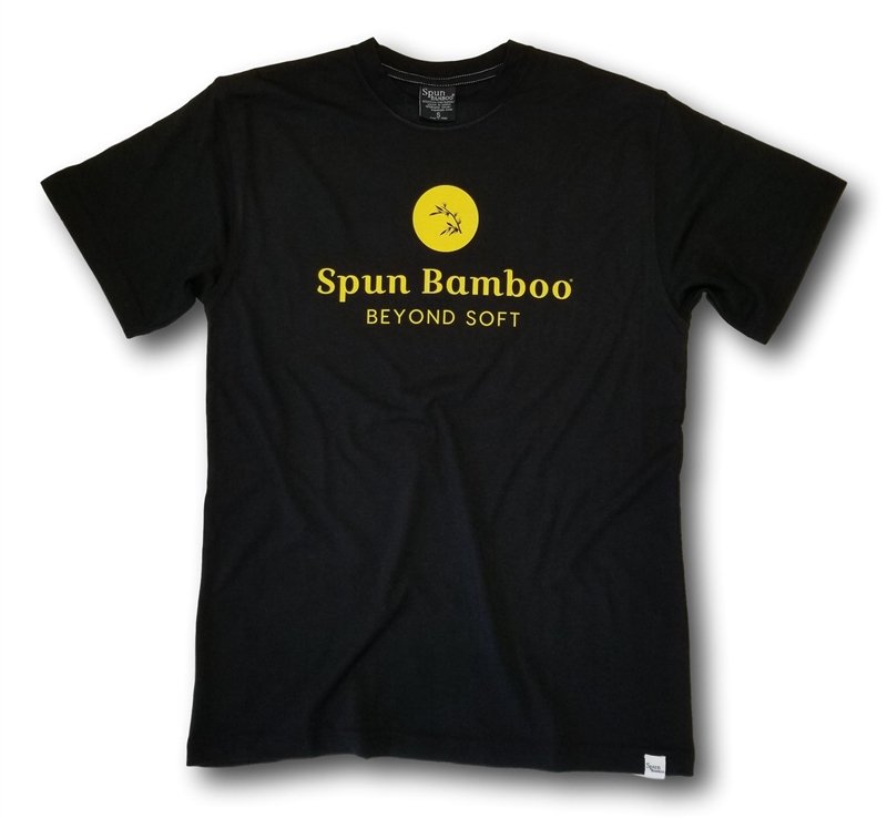 Camiseta de bambú hilado/algodón orgánico con logo para hombre