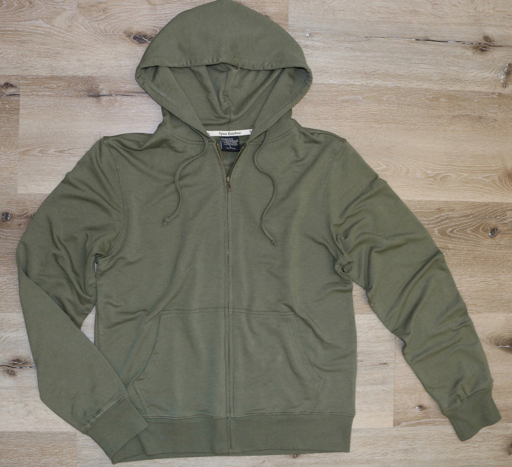 Sudadera con capucha y cremallera completa Eco-Smart de viscosa de bambú para hombre