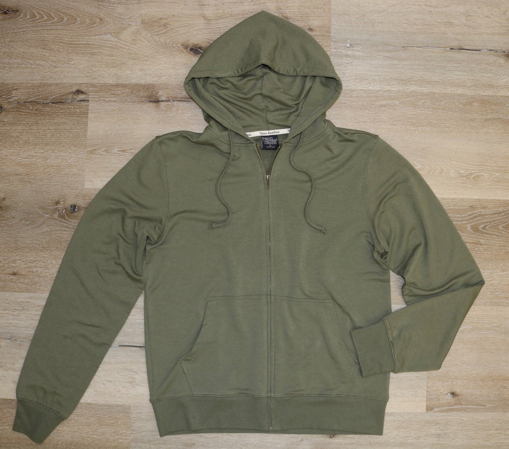 Sudadera con capucha y cremallera completa Eco-Smart de viscosa de bambú para hombre