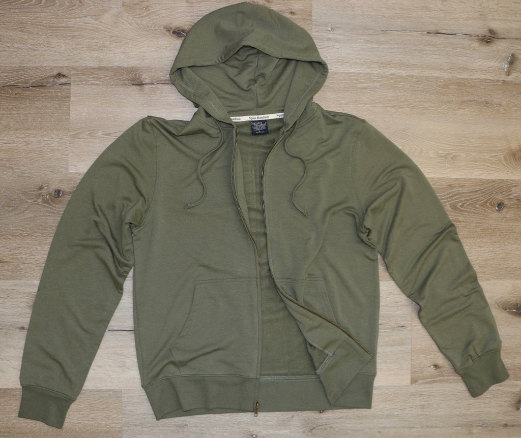 Sudadera con capucha y cremallera completa Eco-Smart de viscosa de bambú para hombre