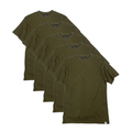 Camiseta de manga corta de viscosa de bambú/algodón orgánico para hombre color verde militar - Paquete de 5