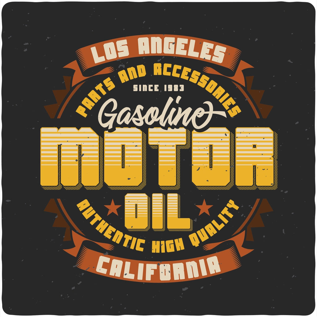 Camiseta gráfica de manga corta de bambú/algodón orgánico para hombre "Motor Oil"