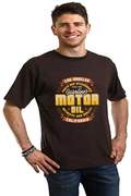 Camiseta gráfica de manga corta de bambú/algodón orgánico para hombre "Motor Oil"
