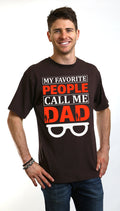 Mis personas favoritas me llaman papá, camiseta gráfica de manga corta de viscosa de bambú/algodón orgánico para hombre