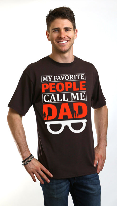 Mis personas favoritas me llaman papá, camiseta gráfica de manga corta de viscosa de bambú/algodón orgánico para hombre