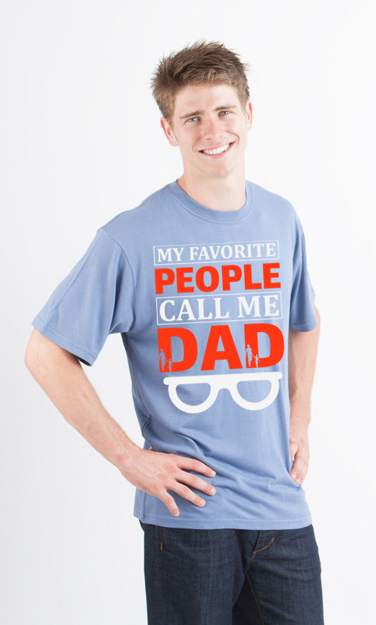 Mis personas favoritas me llaman papá, camiseta gráfica de manga corta de viscosa de bambú/algodón orgánico para hombre
