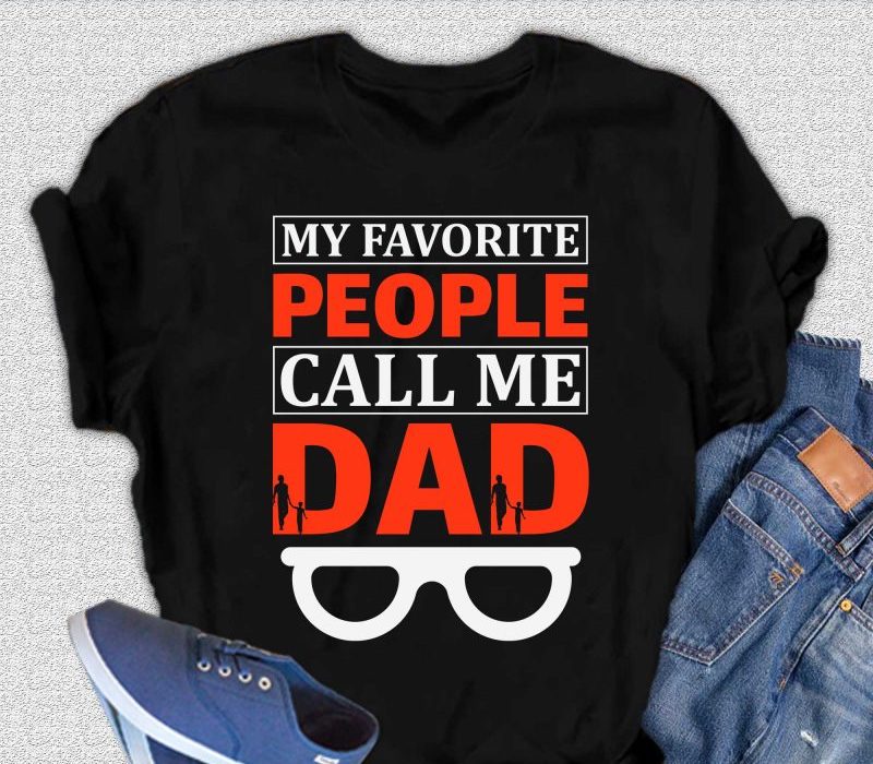 Mis personas favoritas me llaman papá, camiseta gráfica de manga corta de viscosa de bambú/algodón orgánico para hombre