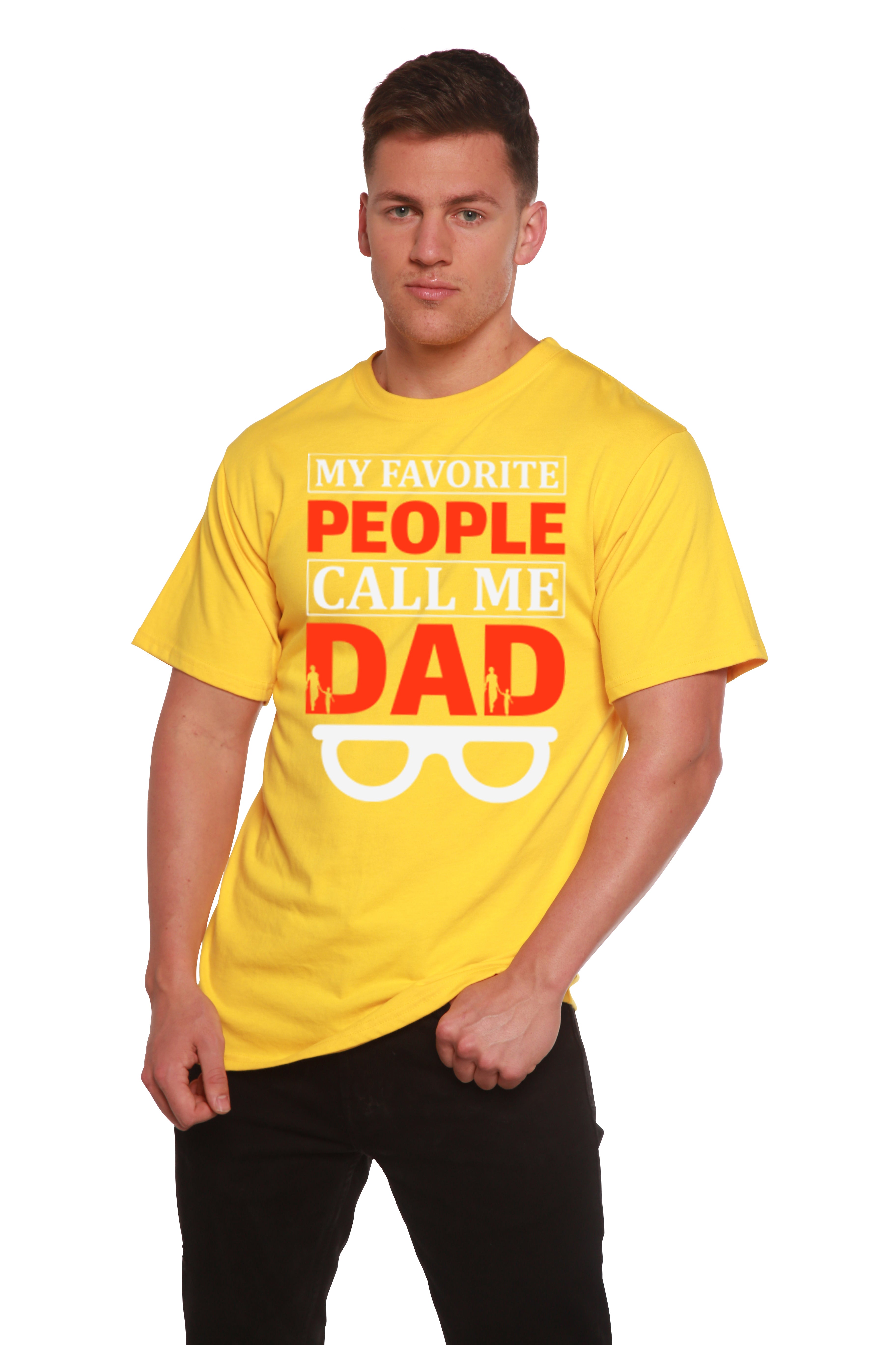 Mis personas favoritas me llaman papá, camiseta gráfica de manga corta de viscosa de bambú/algodón orgánico para hombre
