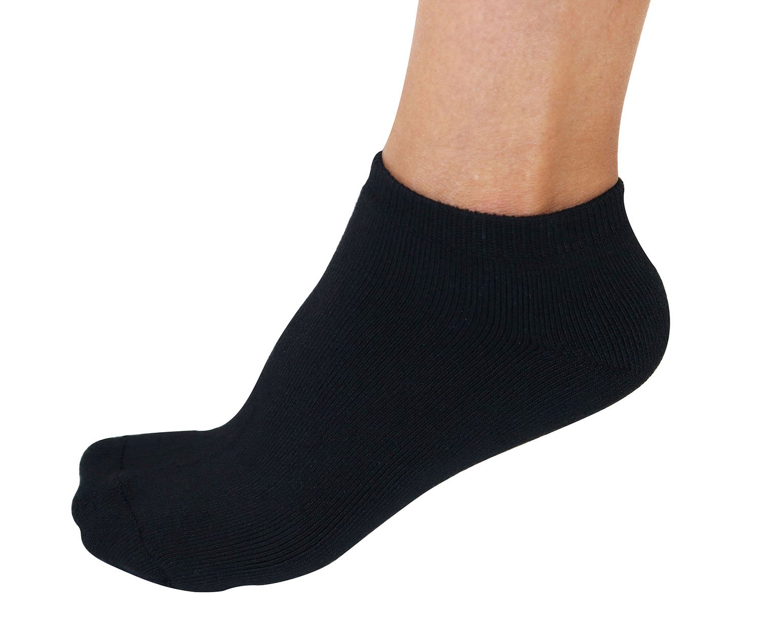 Calcetines No Look con Tobillera de Viscosa de Bambú - Negros