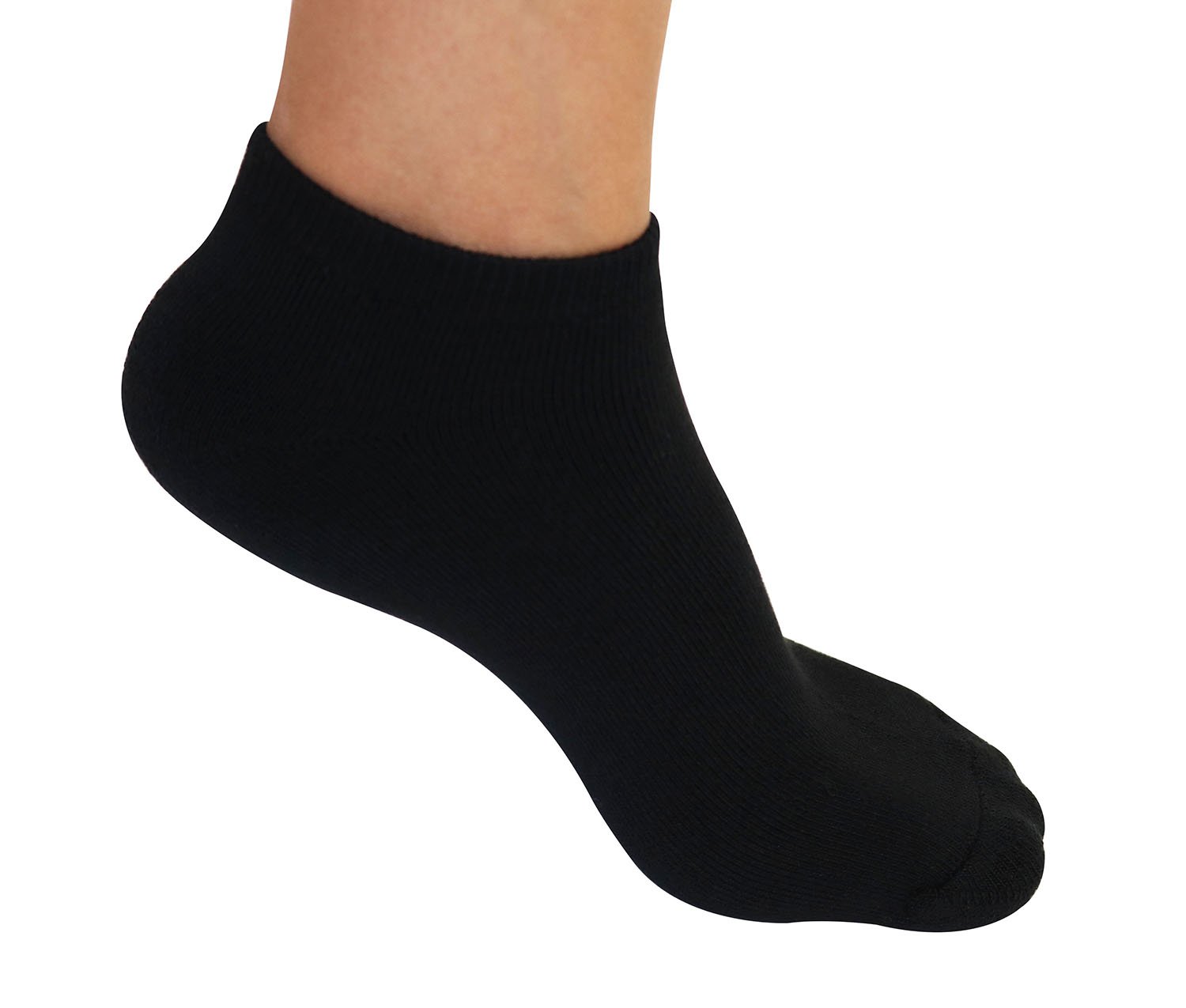 Calcetines No Look con Tobillera de Viscosa de Bambú - Negros