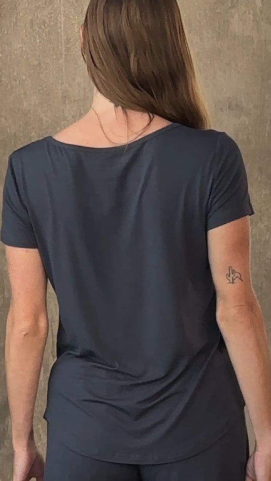Conjunto Lounge de Bambú para Mujer - Camiseta Lounge + Shorts Lounge