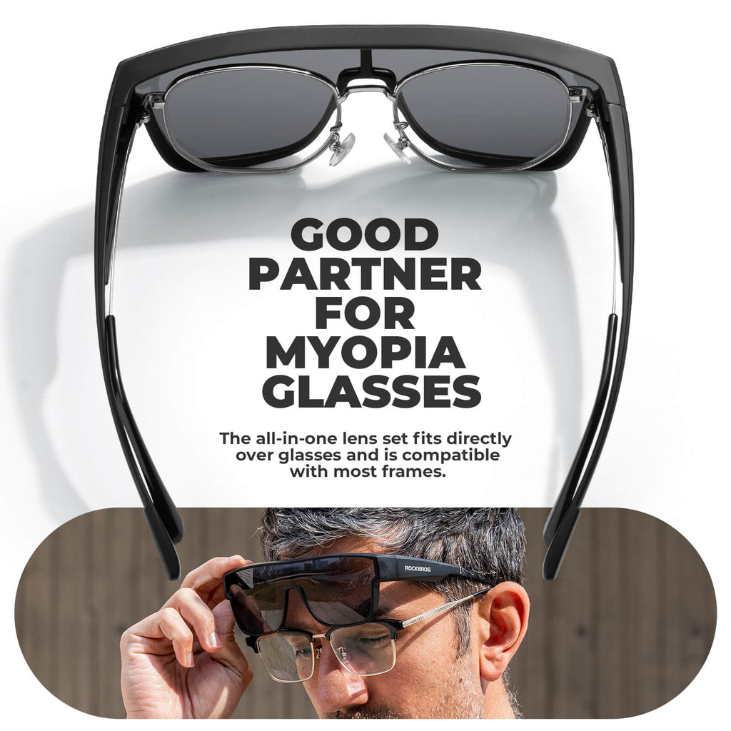 Gafas de sol polarizadas para llevar sobre las gafas