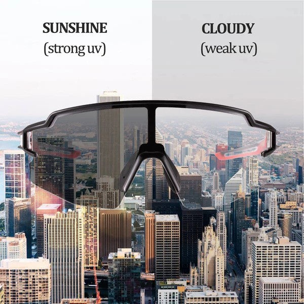 Gafas de sol fotocromáticas de medio armazón para ciclismo