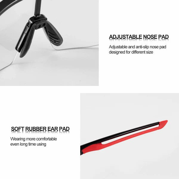 Gafas de sol fotocromáticas de medio armazón para ciclismo