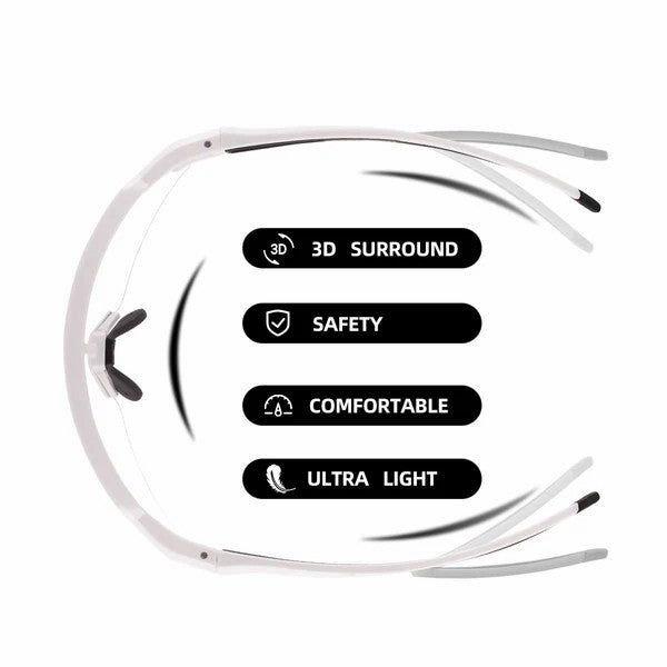 Gafas de sol fotocromáticas de medio armazón para ciclismo