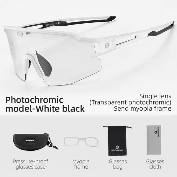 Gafas de sol fotocromáticas de medio armazón para ciclismo