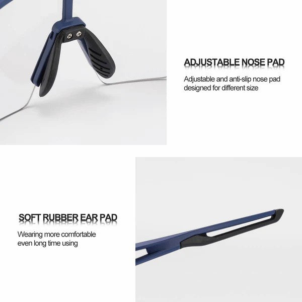 Gafas de sol fotocromáticas de medio armazón para ciclismo