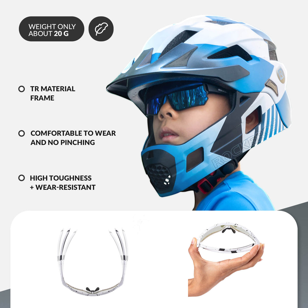 Gafas de sol fotocromáticas de ciclismo para niños