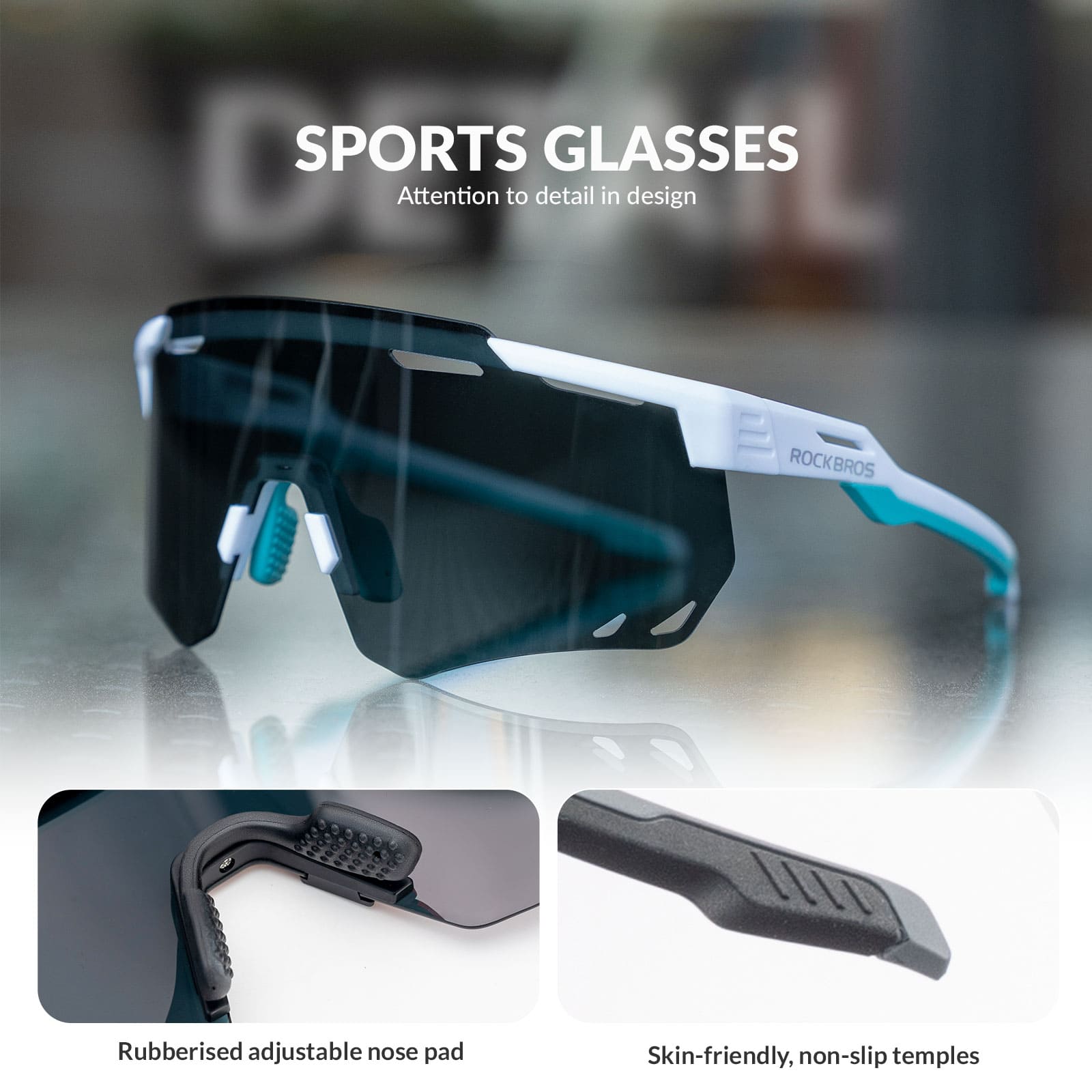 Gafas de ciclismo fotocromáticas cortavientos
