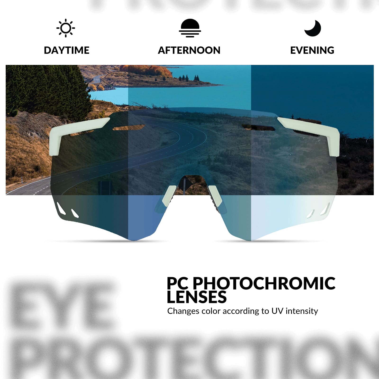 Gafas de ciclismo fotocromáticas cortavientos