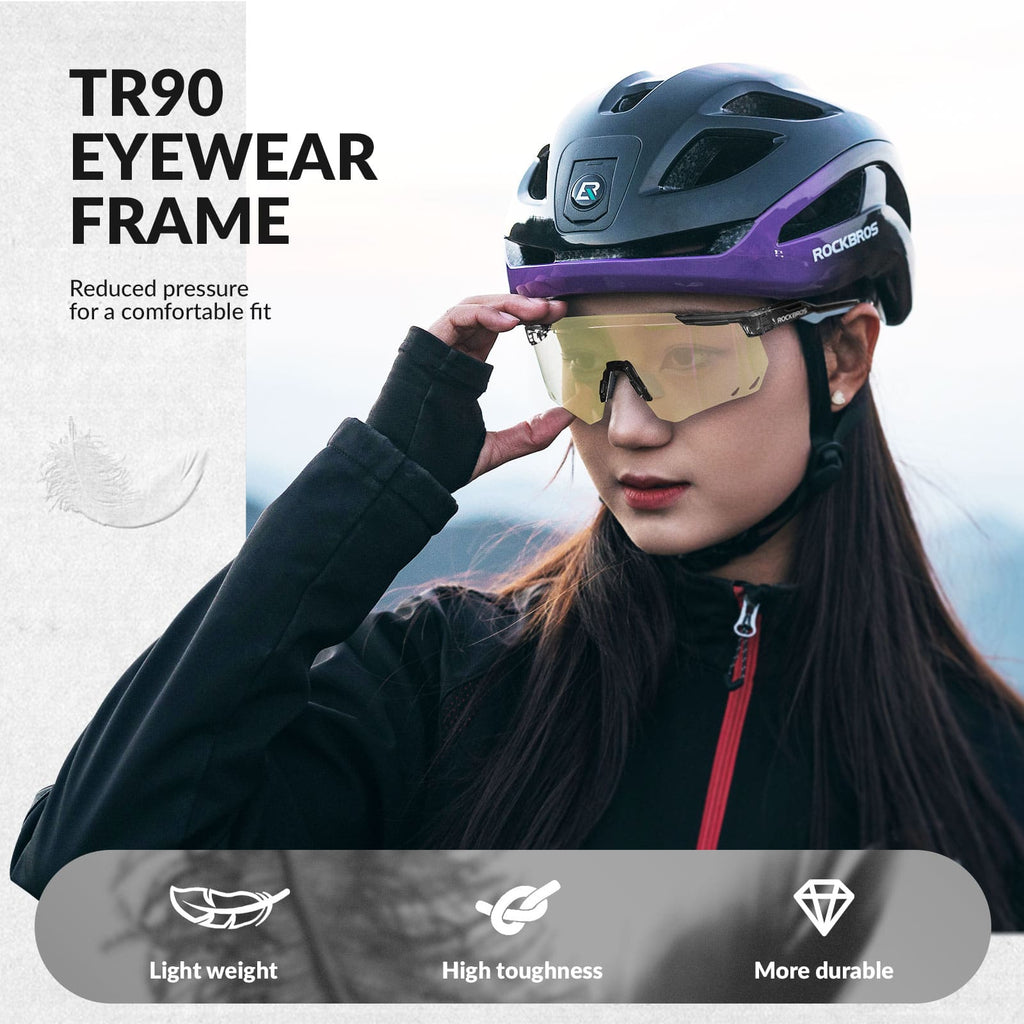 Gafas de ciclismo fotocromáticas cortavientos