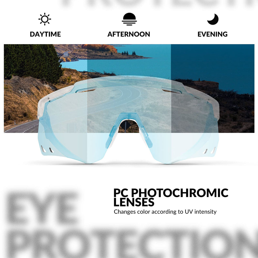 Gafas de ciclismo fotocromáticas cortavientos
