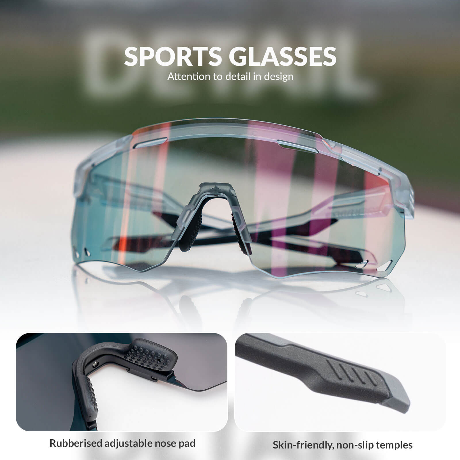 Gafas de ciclismo fotocromáticas cortavientos