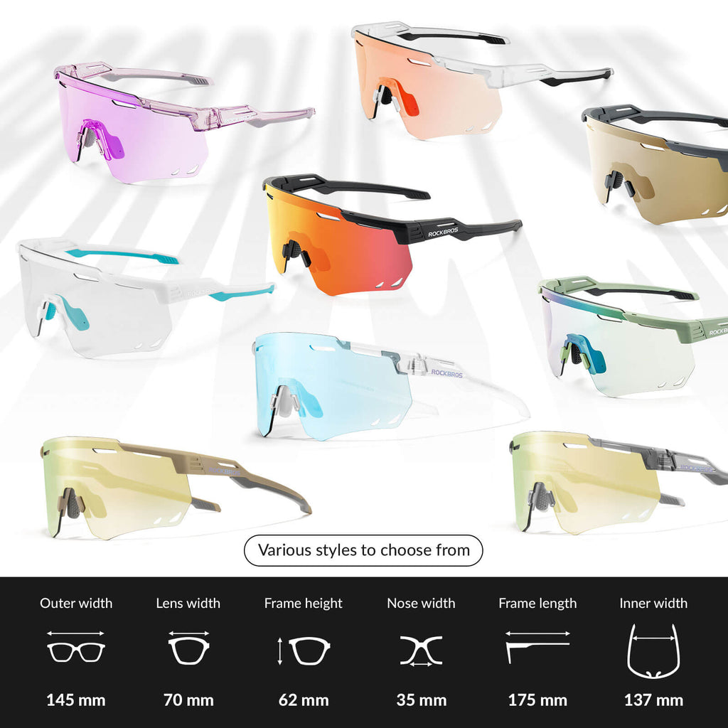 Gafas de ciclismo fotocromáticas cortavientos