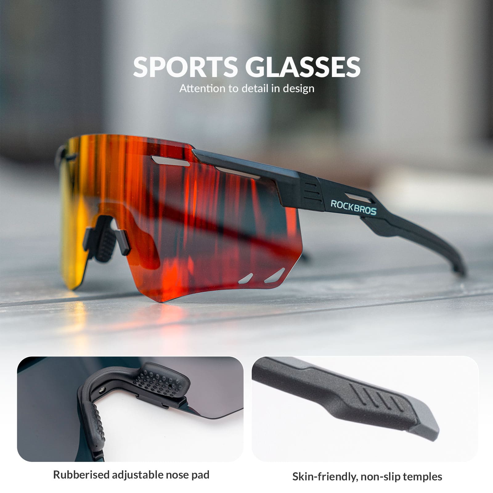 Gafas de ciclismo polarizadas a prueba de viento