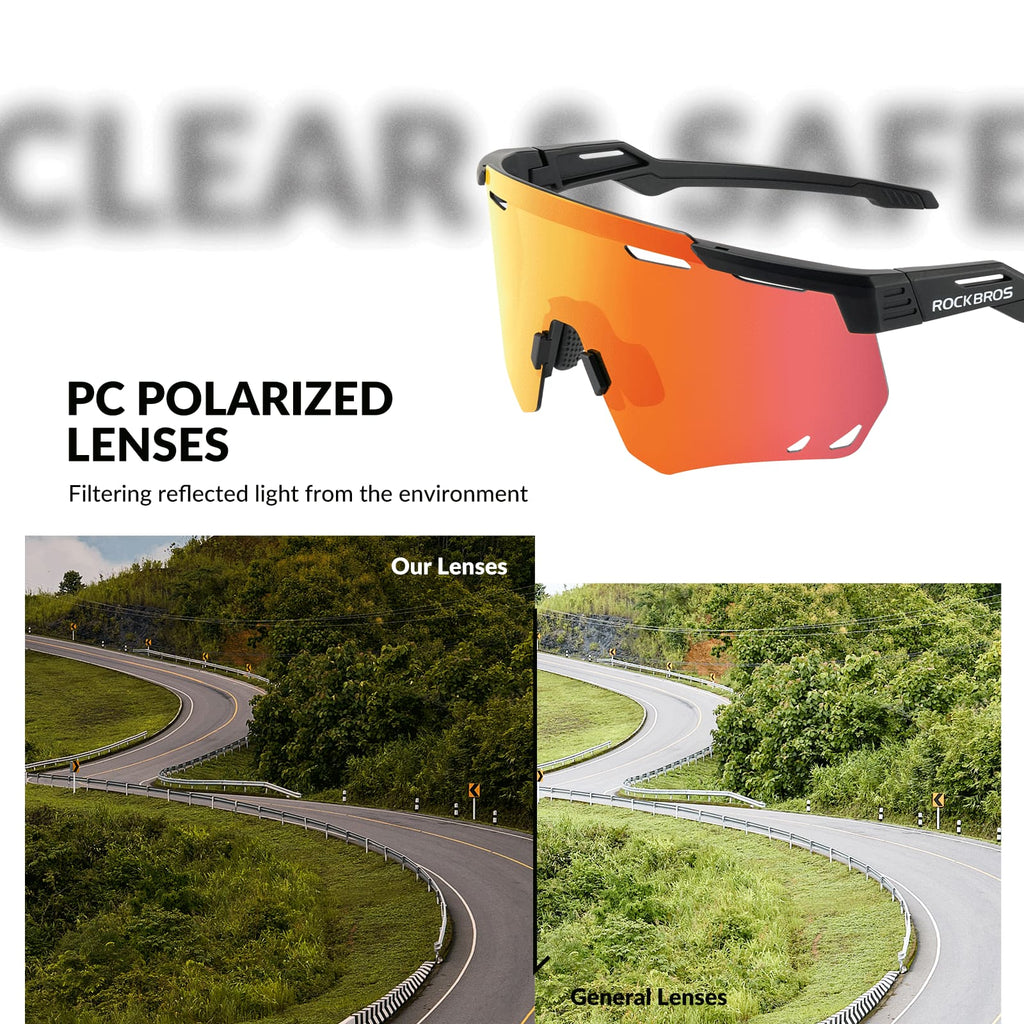 Gafas de ciclismo polarizadas a prueba de viento