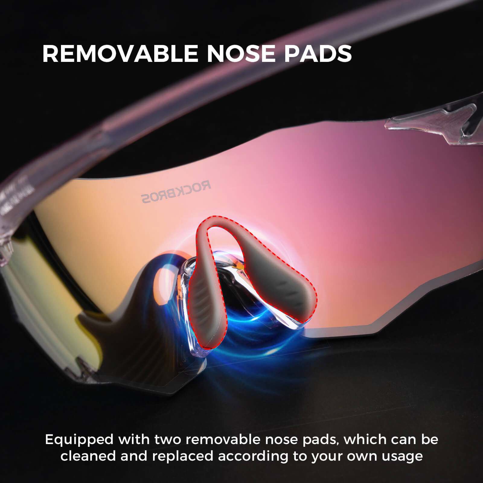 Gafas de ciclismo fotocromáticas sin montura