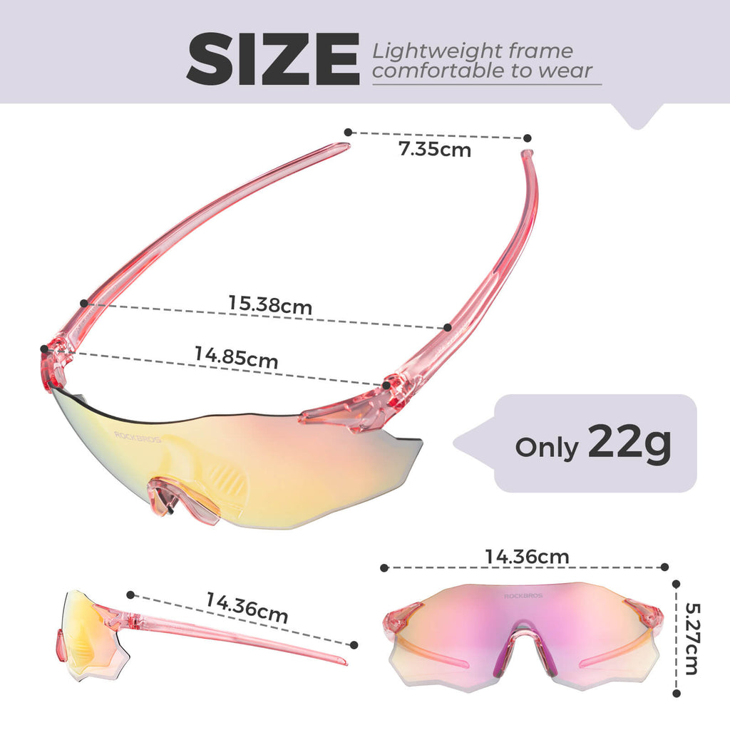 Gafas de ciclismo polarizadas sin montura