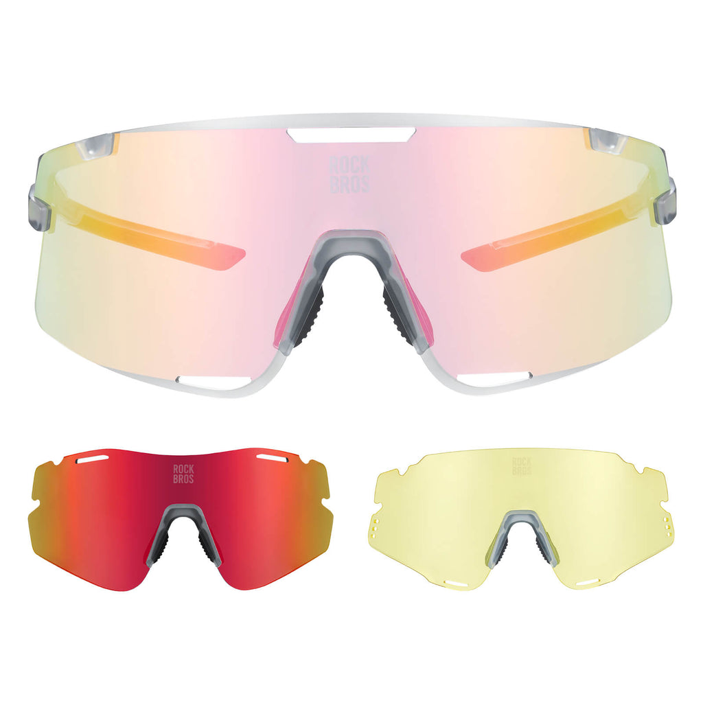 Gafas de ciclismo fotocromáticas ROAD TO SKY BOUNDLESS, juego de 3 lentes