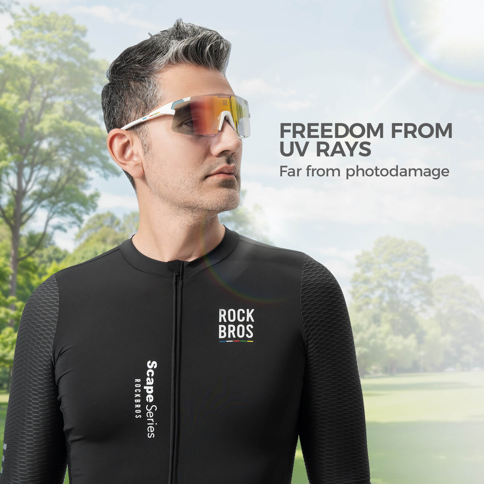 Gafas de ciclismo fotocromáticas ROAD TO SKY BOUNDLESS, juego de 3 lentes