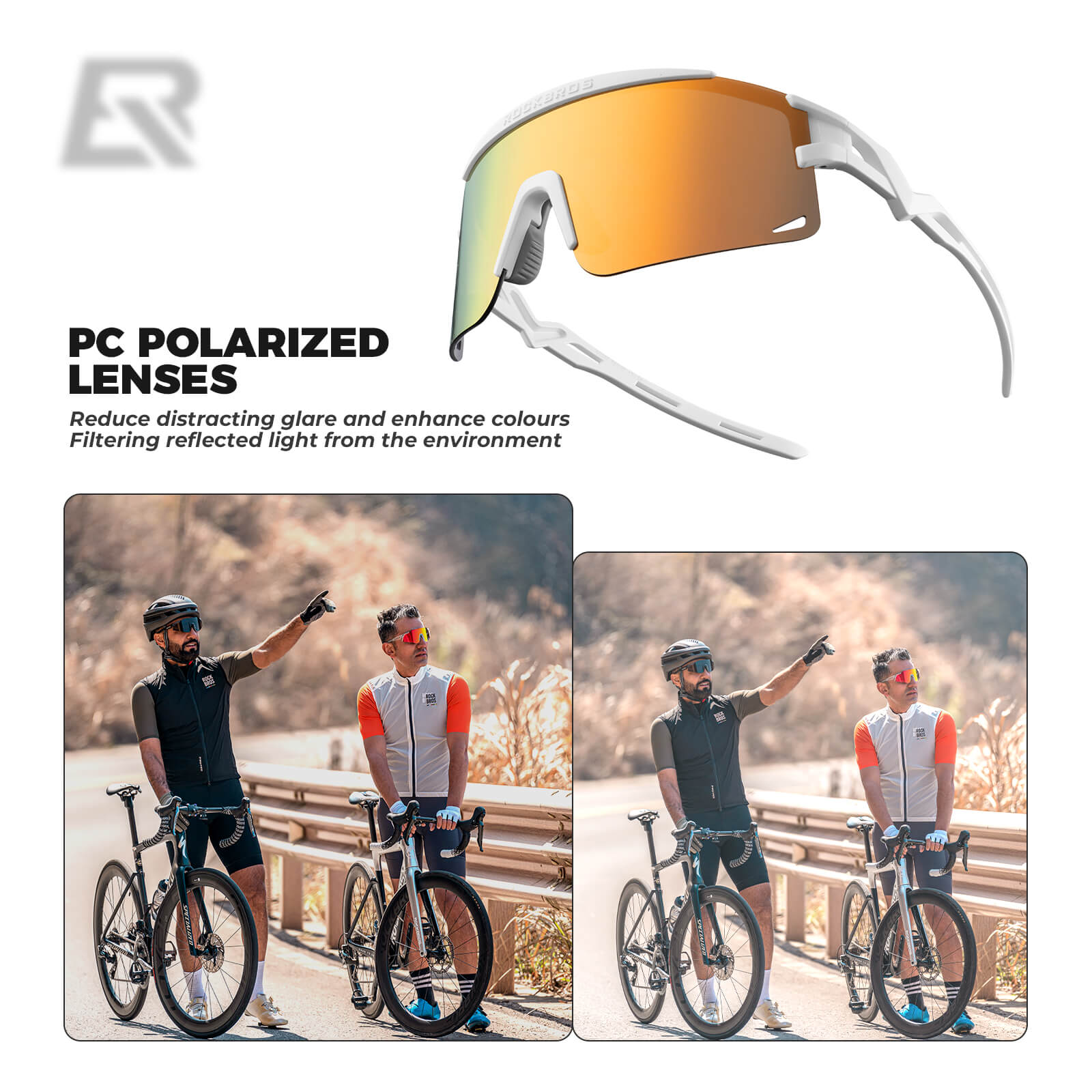 Gafas de sol deportivas polarizadas de medio armazón - SP337