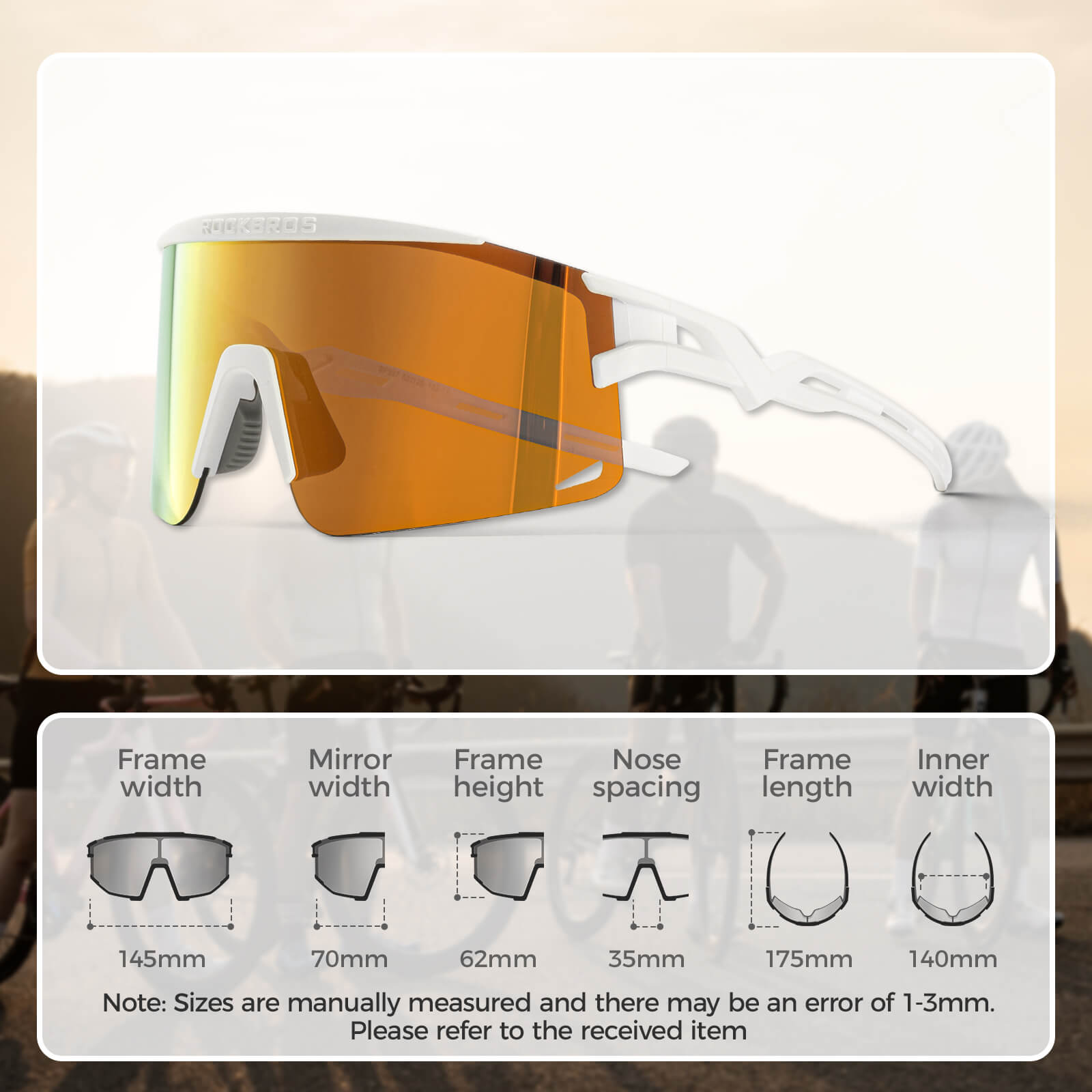 Gafas de sol deportivas polarizadas de medio armazón - SP337