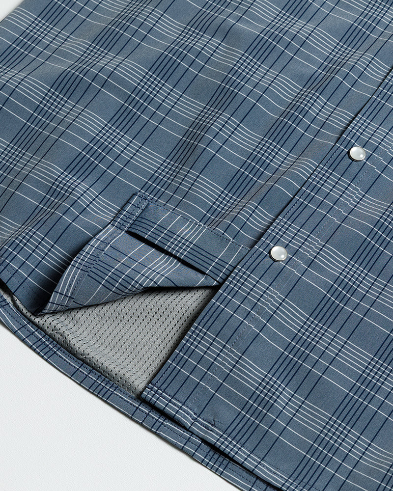 Camisa Deke SS - Azul royal polvoriento