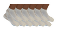 Calcetines tobilleros de alto rendimiento de viscosa de bambú, unisex, color blanco - Paquete de 12 unidades